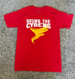 SOUND THE CYRENS Red & Gold T-Shirt Short Sleeve