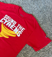 SOUND THE CYRENS Red & Gold T-Shirt Short Sleeve