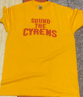 SOUND THE CYRENS We Will Gold T-Shirt Short Sleeve